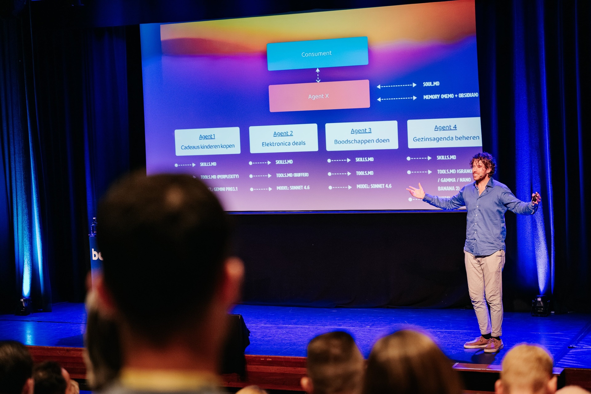 Job van den Berg tijdens keynotes en workshops